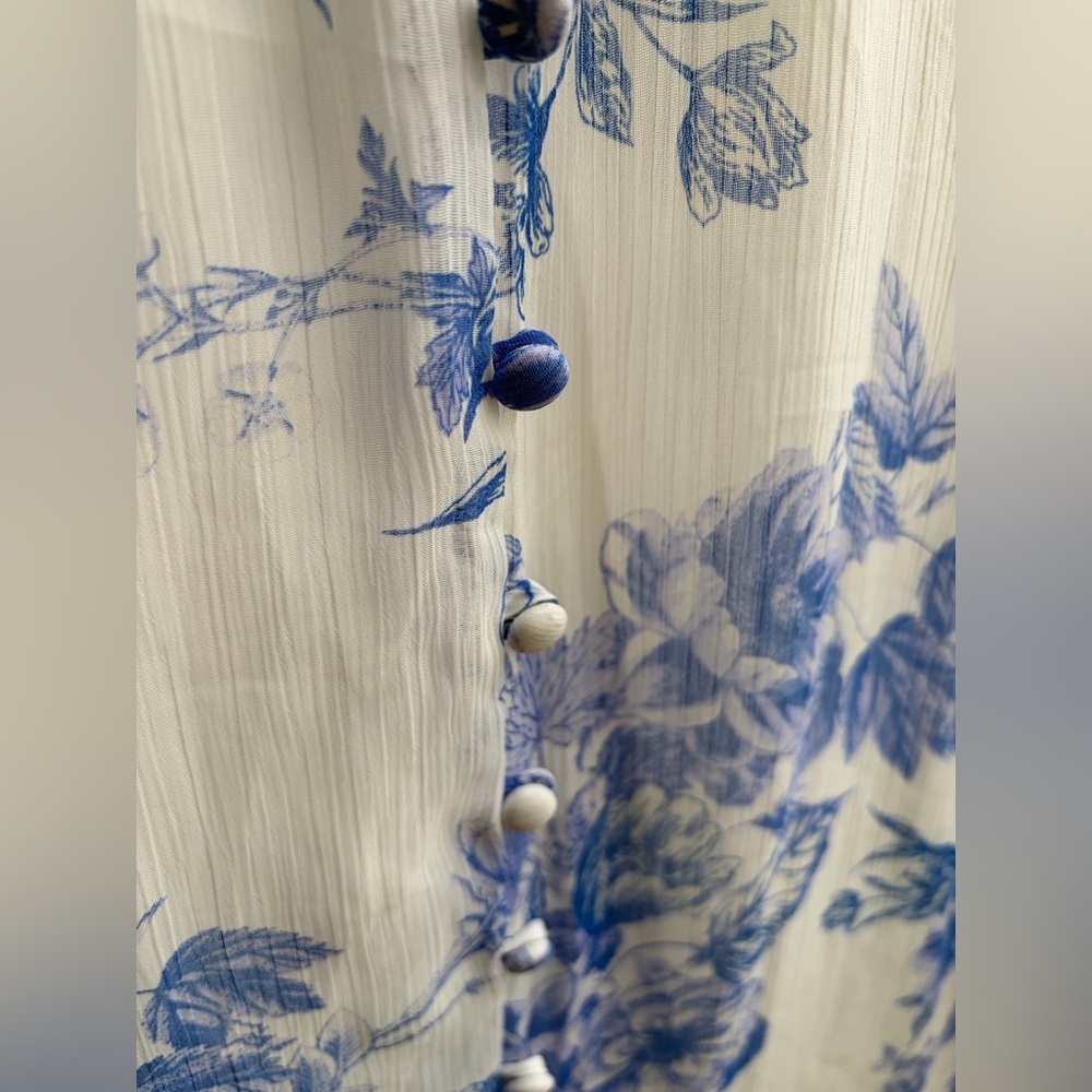🆕🦋Taylor Blue&White Floral Lace Maxi Dress Romantic Cottagecore Size 14 Romantic - Picture 10 of 17